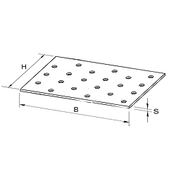  Děrovaná styčníková deska 80x80x2,0 