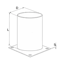 Kotvící botka kruhová 100x150