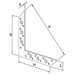 Rohovník 85x85x32x2,0 