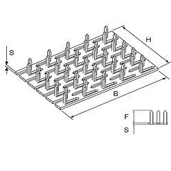 Styčníková deska s hroty 54x195x1,0