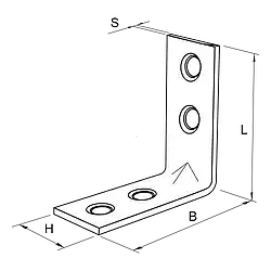 Úhelník 90° Typ4 Prolis 16x35x35x1,5 nábytkový