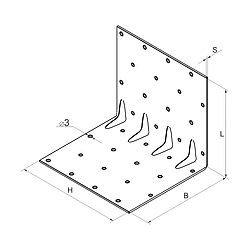 Úhelník 90° Typ5 Prolis 100x53x53x1,5 