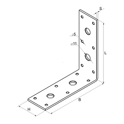 Úhelník 90° Typ 6 40x70x70x3,0 