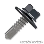 Šroub samovrtný (farmářský) 4,8x35 s podložkou EPDM (RAL 7024) šedá dřevo/plech