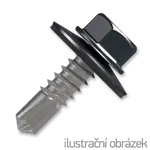 Šroub samovrtný (farmářský) 4,8x35 s podložkou EPDM (RAL 7016) šedá dřevo/plech