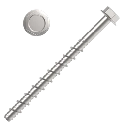 Šroub do betonu 12,5x140 se šestihrannou hlavou s límcem, silver enduro